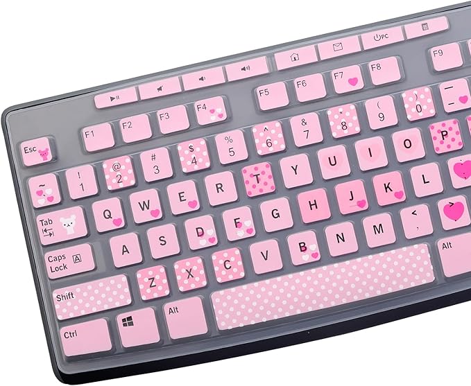 Keyboard Cover for Logitech MK295 MK275 MK270 Wireless Keyboard, Logitech K200 K260 K270 MK200 MK260 K270 K275 K295 Keyboard Skin Protector-Lovly