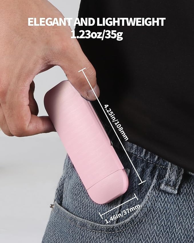 HEMONNKAM Book Reading Light, Rechargeable Clip on Booklight, Eye Caring 3 Color Temperatures & 5 Brightness Levels, Night Use for Bed, Long Lasting, Reading at Night in Bed, Pink