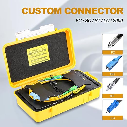 KOMSHINE SC UPC-SC APC OTDR Launch Cable Box G652D Cable Singlemode 9/125, OTDR Fiber Ring Optical Fiber Test Extension Line Single Mode Dead Zone Eliminator 1KM