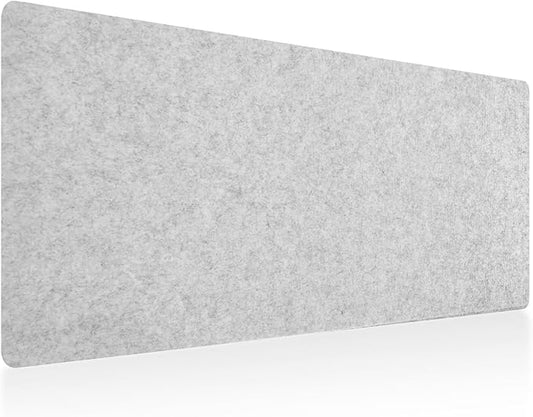 DAWNTREES Non-Slip Felt Desk Mat | 36''x16'' | Large Computer Desk Mat Keyboard and Mouse Pad | Office Desktop Pad Protector (Light Grey)