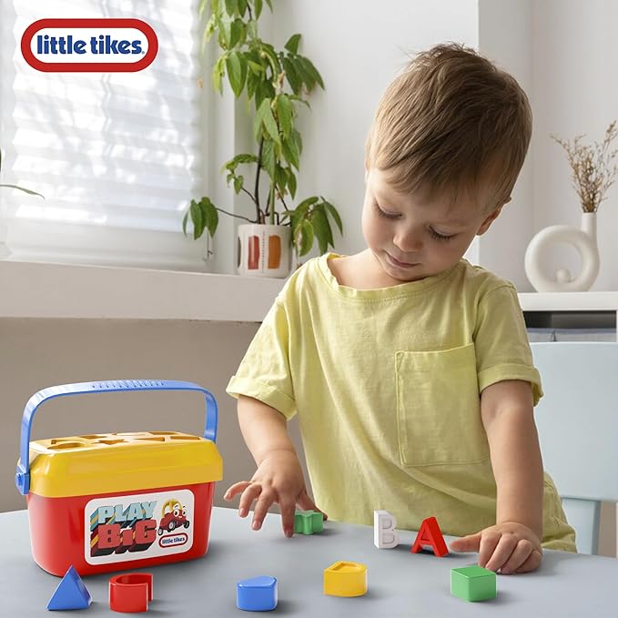 Lollipop Educational Toddlers Little Tikes Shape Sorter - Shapes and Letters - Big Play for Learning - Easy Storage 8 Shapes and Letter Sorter Great for Kids 10 Months+