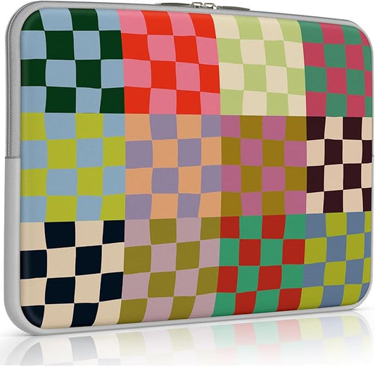 iCasso Laptop Sleeve 13 inch for MacBook Air 13-13.6 inch, Cute Laptop case for MacBook Neo/Pro 13 inch, Slim Protective Travel Carrying Case Sleeve for 14 inch Chromebook, HP, Dell, Checker