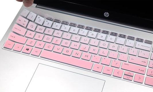 Keyboard Skin Compatible for 15.6" HP Laptop 15-fc 15-fd 15t-fd Series, HP Pavilion 15 15-eg/eh/er 15t-eg200/eg300 15z-eh300 Series, HP Pavilion 17z 17z-cp000 17z-ca200 17-cn 17-cp Series (Ombre Pink)