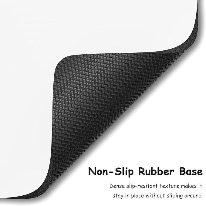 Dapesuom Small Mouse Pad, 5 x 6 Inch Thick Rubber Premium-Textured Non-Slip Portable & Washable Mini Mouse Mat for Women Men Wireless Laptops Keyboard Tray Gaming Work Computer Office Travel, White