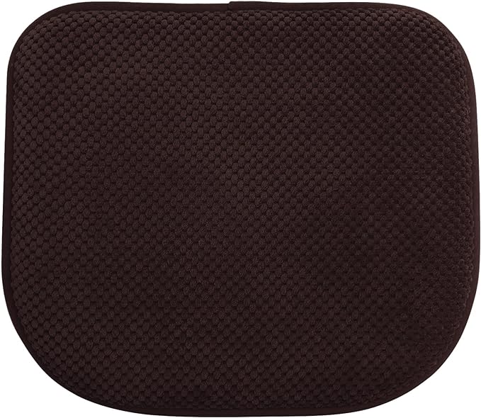 Brown Foam Seat Cushions Kitchen Chairs Pads for Dining Chairs Non Slip Office Seat Cushions Washable U Shaped Soft Thick Large Metal Wooden Chair Cushions,17" x 15"