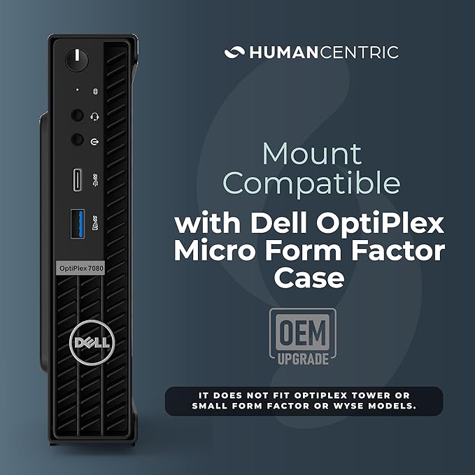 HumanCentric Case Pack 20 Units, Mount Compatible with Dell OptiPlex Micro Form Factor Case, VESA, Under Desk and Wall Mount Fits MFF 3040, 3046, 3050, 3060, 3070, 3080, 5050, 5060, 5070, 7040, More