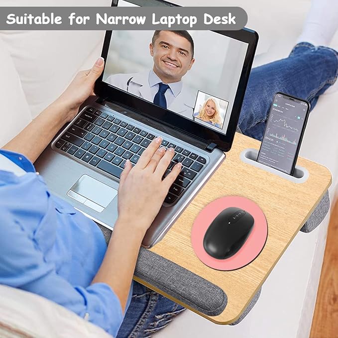 Dapesuom Small Mouse Pad, 6 x 6 Inch Thick Rubber Premium-Textured Non-Slip Portable & Washable Round Mini Mouse Mat for Women Men Wireless Laptops Keyboard Tray Gaming Work Computer Travel, Rose Pink