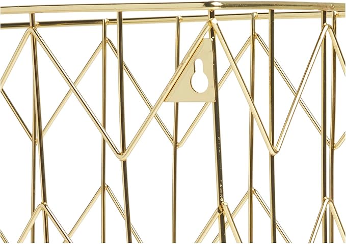 U Brands Desktop Hanging File Organizer, Gold Wire Metal Letter Size File Holder, Steel Wire Document & Folder Organizer for Office Desk, Home, Classroom