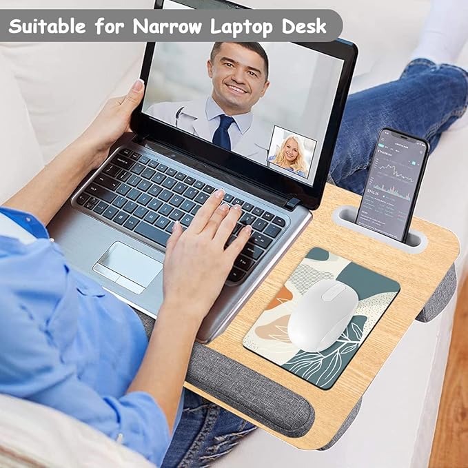 Dapesuom Small Mouse Pad, 6 x 8 Inch Thick Rubber Premium-Textured Non-Slip Portable & Washable Mini Mouse Mat for Women Men Wireless Laptops Keyboard Tray Gaming Work Computer Office Travel, Leaf