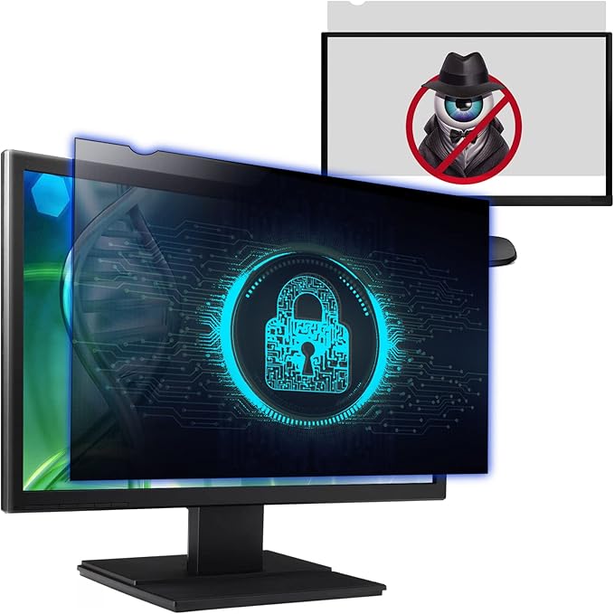 Computer Privacy Screen Filter for 21.5 Inch 16:9 Widescreen Monitor, Anti-Spy/Anti Glare Protector Office Accessories - WxH: 18 3/4" x 10 9/16" (476mm x 268mm)