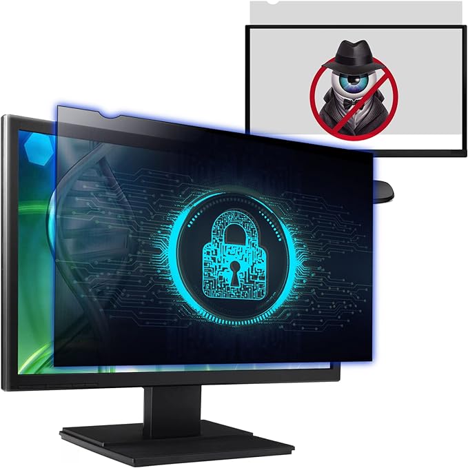 Computer Privacy Screen Filter for 23 Inch 16:9 Widescreen Monitor, Anti-Spy/Anti Glare Protector Office Accessories - WxH: 20 1/16" x 11 5/16" (509mm x 286mm)