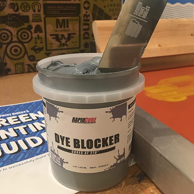 Rapid Cure® Screen Printing Ink Dye Blocker (8oz) - Plastisol Ink for Screen Printing, Fast Curing Fabric Paint - Screen Print Direct®, USA Made