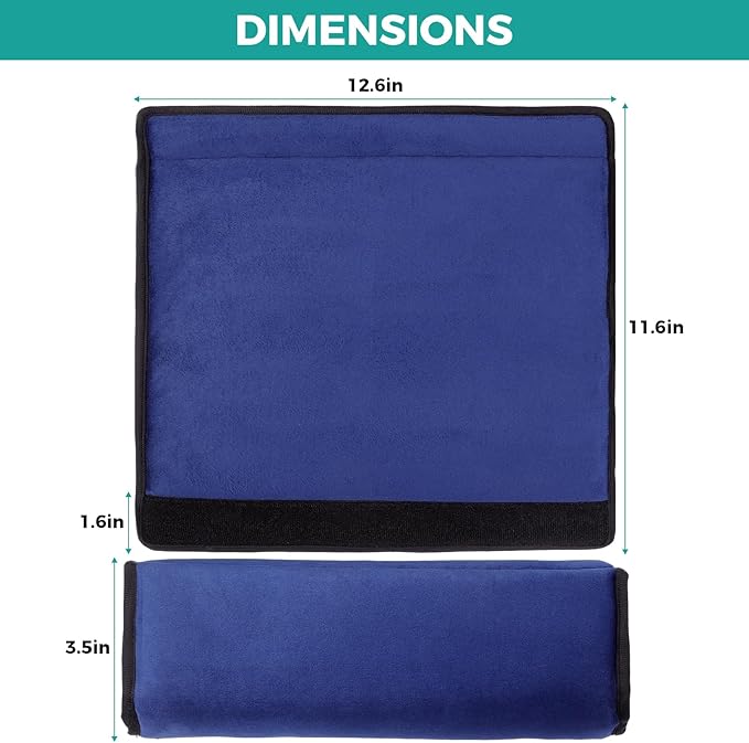 lefeke 2 Pack Wheelchair armrest Pads - Soft Velvet Foam armrest Covers for wheelchairs, Office Chairs and armchairs, etc., Effectively relieves arm Pressure and Prevents Soreness