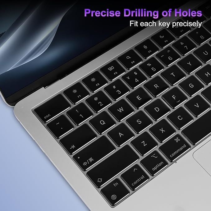 MOSISO 2 PCS Keyboard Cover, Keyboard Protector Compatible with MacBook Neo 13 inch 2026 A18 Pro, Compatible with MacBook Air 15/Air 13.6 M5 M4 M3 M2/ Pro 14/Pro 16 M5/M4/M3/M2/M1/, Smoke Gray