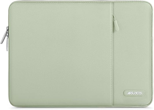 MOSISO Laptop Case 13 inch, Laptop Sleeve Compatible with MacBook Neo/Air/Pro 13 inch with A18/M5/M4/M3/M2/M1 Chip 2026-2016, Polyester Vertical Computer Sleeve Bag with Pocket, Sage Green