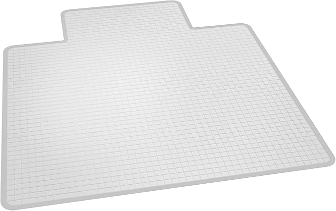 Chair Mats for Medium Pile Carpet, 36" x 48" Rectangle with Lip, Clear Vinyl Crystal Edge