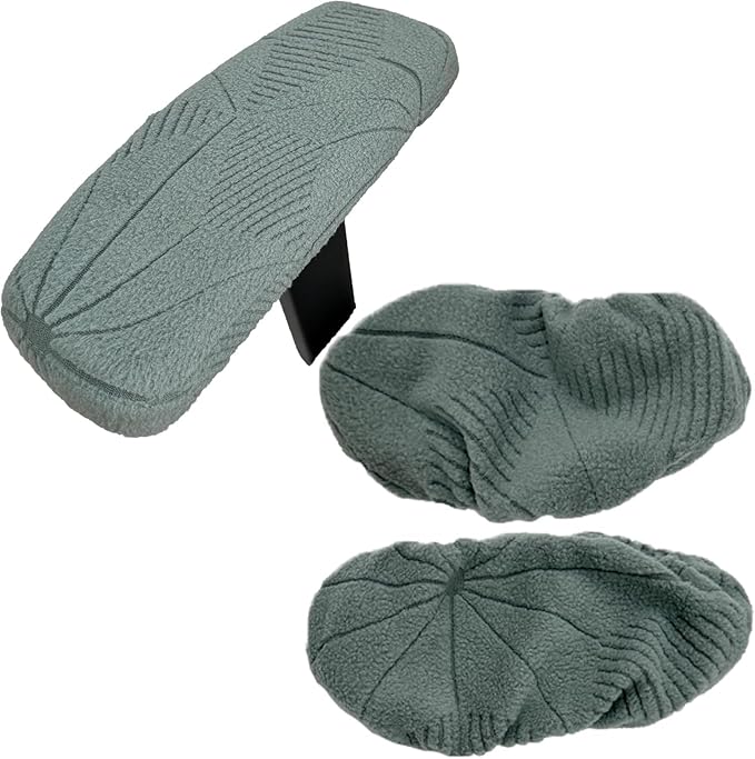 High elasticity anti slip office chair cover, split design for easy installation,universal desk chair cover wear-resistant and scratch resistant (Pine and cypress green, Chair Armrest Covers)