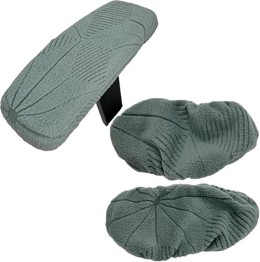 High elasticity anti slip office chair cover, split design for easy installation,universal desk chair cover wear-resistant and scratch resistant (Pine and cypress green, Chair Armrest Covers)