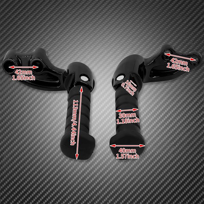 Motorcycle Rear Passenger Foot Pegs Footrest Mount Bracket Fit for Indian Scout 2015-2025 Scout Sixty 2016-2025 Bobber 2018-2025 (Gloss Black)