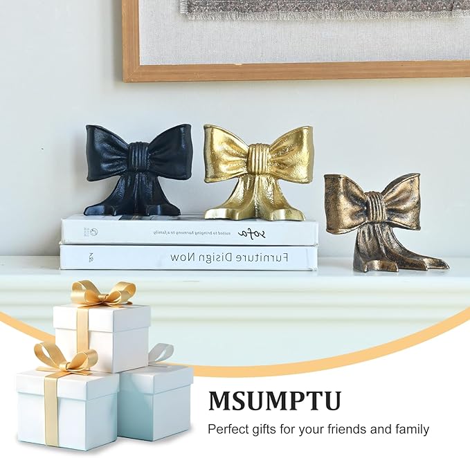 Metal Bookends Set of 2, Heavy Duty Book Ends for Heavy Books, Black Decorative Bookends for Shelves Desk Office Home Decor