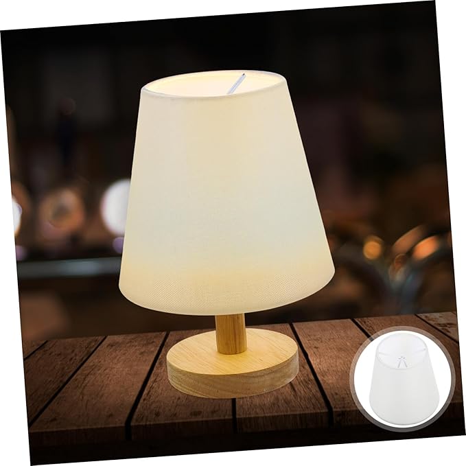 Kichvoe Cloth Lampshade Accessories 5.51X5.51X5.11In Small White Lamp Shade for Table Floor Pendant Lighting Decorative Cover
