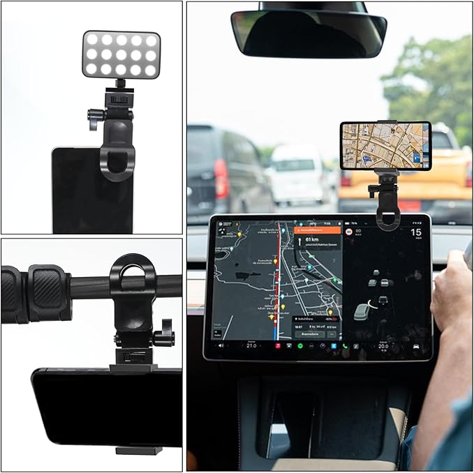 2 Pack Webcam Monitor Mount Monitor Camera Mount with 1/4 Screw Ring Camera Clip Webcam Stand Mounts for Tripod Screen LCD Display Top Fill Light Flash Phone Tripod Tablet Video Live