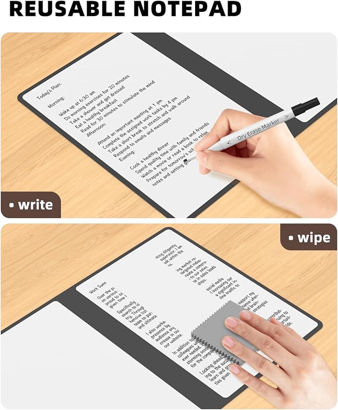 Portable Small White Board Dry Erase Board, Reusable 9.5 * 6.6in Notebook Memo, Office Home Supplies Desk Accessories MH760 (Orange)