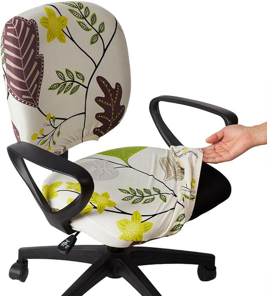 Melaluxe Computer Office Chair Cover - Protective & Stretchable Universal Chair Covers Stretch Rotating Chair Slipcover