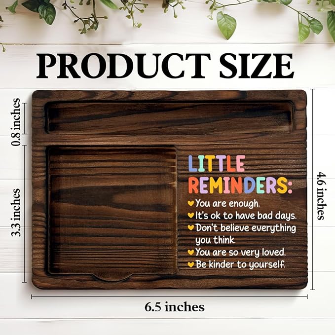 Encouragement Sticky Note Holder Mental Health Gifts for Women, Positive Affirmations Little Reminders Post It Note Dispenser for Office Cubicle Desk Decor