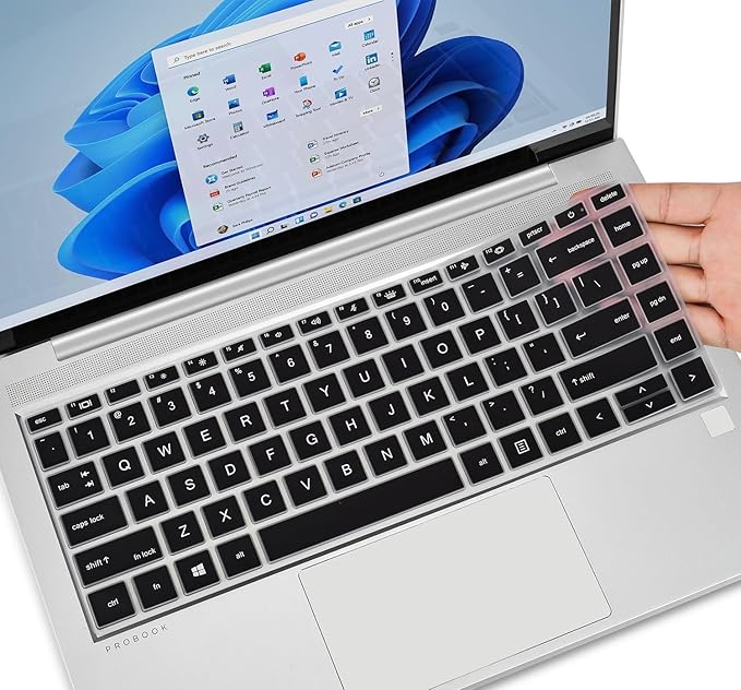 CaseBuy Keyboard Cover for HP Probook 440 445 G8 G9 G10 2023 2022 14 inch, HP Probook 640 G7 G8 14" Laptop Protector Skin(Not Fit Probook 440 445 G5 G6 G7) -Black