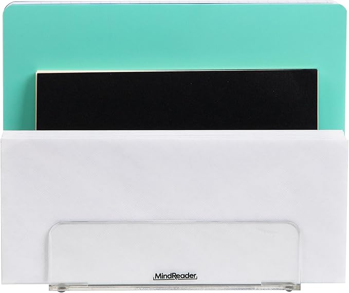 Mind Reader 3-Tier Mail Sorter, Desktop Organizer, Mail Organizer, Modern, Office, Acrylic, Clear