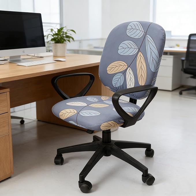 Melaluxe Computer Office Chair Cover - Protective & Stretchable Universal Chair Covers Stretch Rotating Chair Slipcover