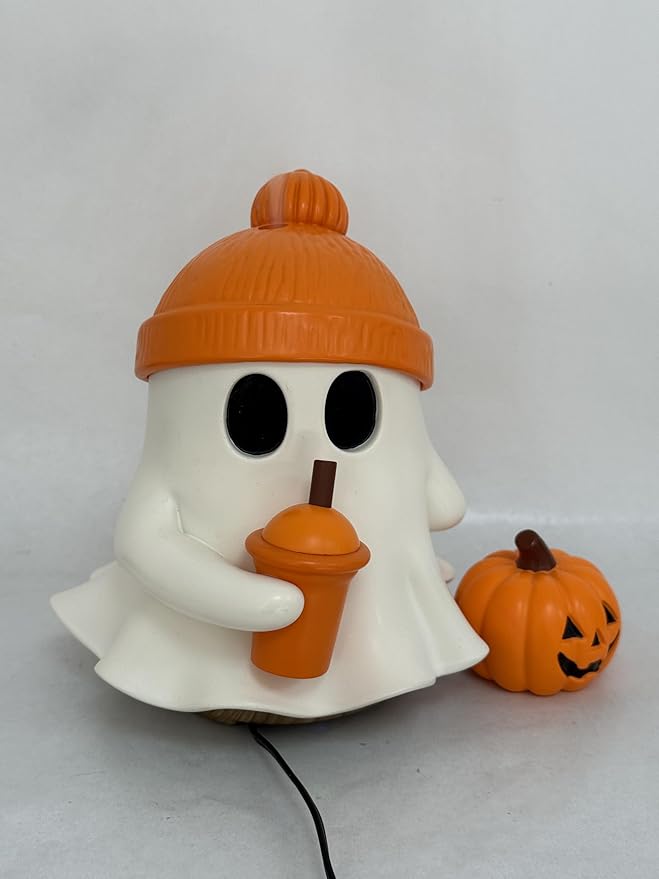 Fantasy Figurine-statue Cute Ghost Halloween Humidifier, USB Powered Portable Mini Cool Mist Humidifier with Pumpkin Decor, Small Air Humidifier for Bedroom, Desk, Office, Halloween Party Decorations