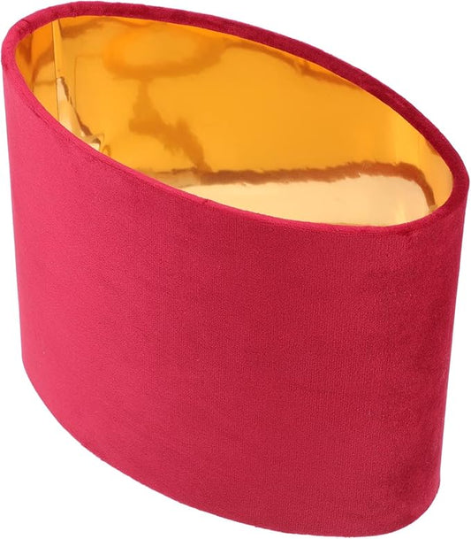 KALLORY 1pc Simple Oval Lampshade Cloth Lamp Cover for Bedside and Table Lamps Elegant Design for Home Hotel and Study Decor and Multipurpose Use Fine Workmanship