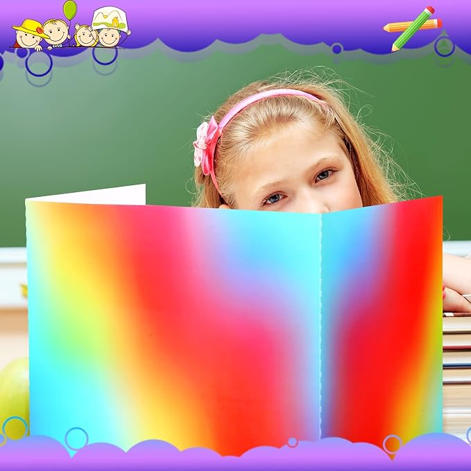 SATINIOR 24 Pcs Privacy Folders for Students, Desk Dividers for Classroom Testing, Student Privacy Boards Classroom Must Have, 12 Colors Study Panel for School Teacher Supplies(Bright Style)