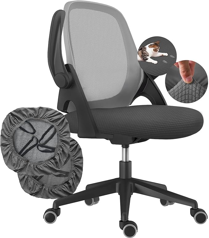 DHXYZZB Chair Seat Cover 2PCS Office Chair Cushion Protectors Waterproof Stretchable Chair Slipcover Universal for Office Desk Swivel Computer Chairs Covers