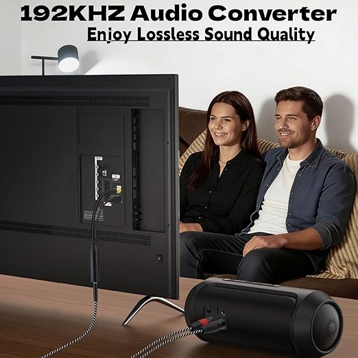 192KHz DAC Optical to Dual XLR Converter,Optical Audio Cable to Unbalanced Male XLR Audio Cord Adapter,Digital to Analog Audio Converter for HDTV,DVD,Set-top Boxes(O-ptical to XL R Only)-2.9FT
