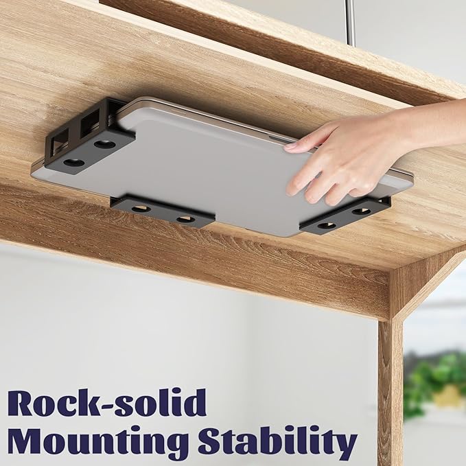3pcs Under Desk Laptop Mount Under Desk Laptop Holder with Anti-Scratch Felt Board Laptop Under Desk Mount for Laptops, Mac mini, MacBook, Keyboard,Tablet Kitchen