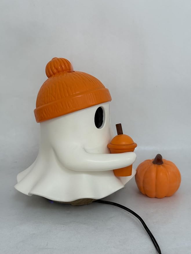 Fantasy Figurine-statue Cute Ghost Halloween Humidifier, USB Powered Portable Mini Cool Mist Humidifier with Pumpkin Decor, Small Air Humidifier for Bedroom, Desk, Office, Halloween Party Decorations