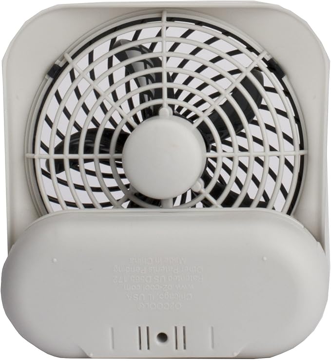 O2COOL Treva 5 Inch Battery Powered Fan Portable Desk Fan 2 Cooling Speeds with Compact Folding & Tilt Design Cubicle Accessories Small Portable (Grey)