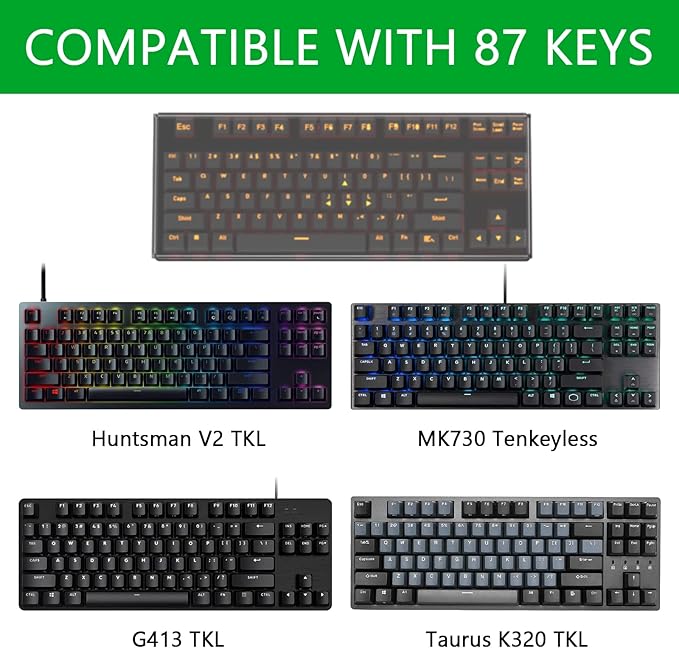 Geekria Tenkeyless TKL Keyboard Dust Cover, Frosted Acrylic Keypads Cover for 80% Compact 87 Key Computer Mechanical Gaming Wireless Portable Keyboard, Compatible with Logitech G715, G713