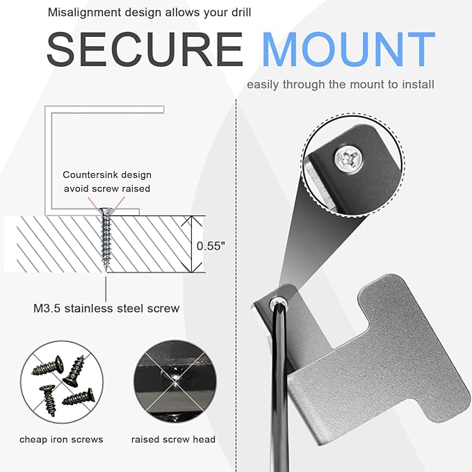 IFCASE Metal Under Desk Shelf Mount Holder for Laptop, Xbox Series S, Xbox One S/X, PS4 Slim/Pro, Desktop Mini PC, Wireless Amplifier, CalDigit TS4 (Silver)