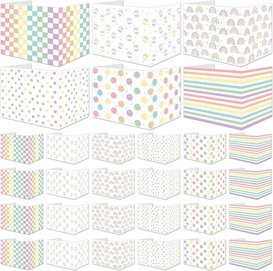 30 Pack Desk Dividers for Students Rainbow Pastel Privacy Folder for Students Waterproof Study Carrel Dividers Testing Divider Privacy Classroom Shield Folder Boards for Classroom Teacher Supplies