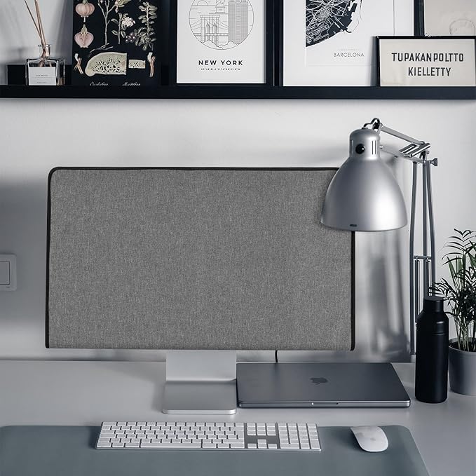 Monitor Cover Compatible with Apple Studio Display 27 Inch - Monitor Dust Cover Case Screen Protective Sleeve for Studio Display XDR 2026, Gray