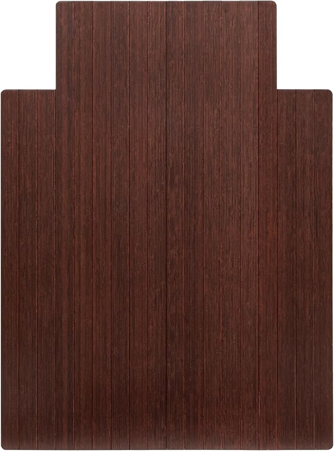 Anji Mountain Office Chairmat Thickest & Sturdy Bamboo Chairmats Highly Premium Quality Anti-Slip Heavy Duty for Multi-Purpose Hardwood Floor Office & Home Floor Protector Office Chair mat-5mm Thick