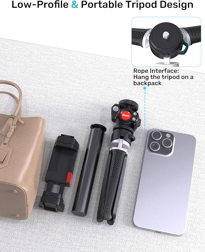 Webcam Tripod Stand, Height Extendable Tripod with 360° Swivel Balhead for Webcam/Camera/Phone, for NexiGo N60 Logitech Webcam C920 C922 C922x C925e C930 C930e C615 Brio 4K with 1/4" Thread
