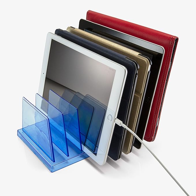 Officemate Blue Glacier Standard Sorter, 7 Compartments, Transparent Blue (23214) (Pack of 4)