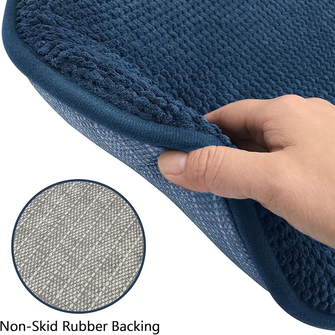 Blue Foam Seat Cushions Kitchen Chairs Pads for Dining Chairs Non Slip Office Seat Cushions Washable U Shaped Soft Thick Large Metal Wooden Chair Cushions,17" x 15"