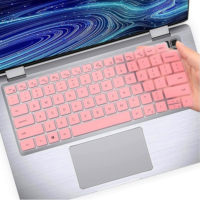 Keyboard Cover Skin for Dell Latitude 3440 3450 5450 5440 5430 5431 5420 14", Latitude 14" 7450 7440 7430 7420 7410 9420 9430, Latitude 16" 7650 7640, Latitude 9520 9510 7520 15.6" 2024-2022-Pink