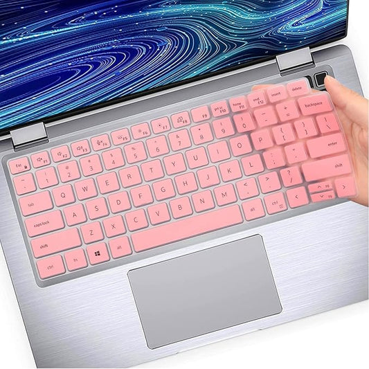 Keyboard Cover Skin for Dell Latitude 3440 3450 5450 5440 5430 5431 5420 14", Latitude 14" 7450 7440 7430 7420 7410 9420 9430, Latitude 16" 7650 7640, Latitude 9520 9510 7520 15.6" 2024-2022-Pink